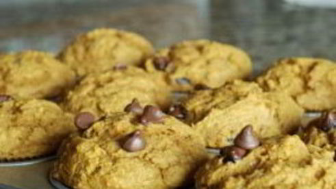 тыквенные маффины с шоколадом