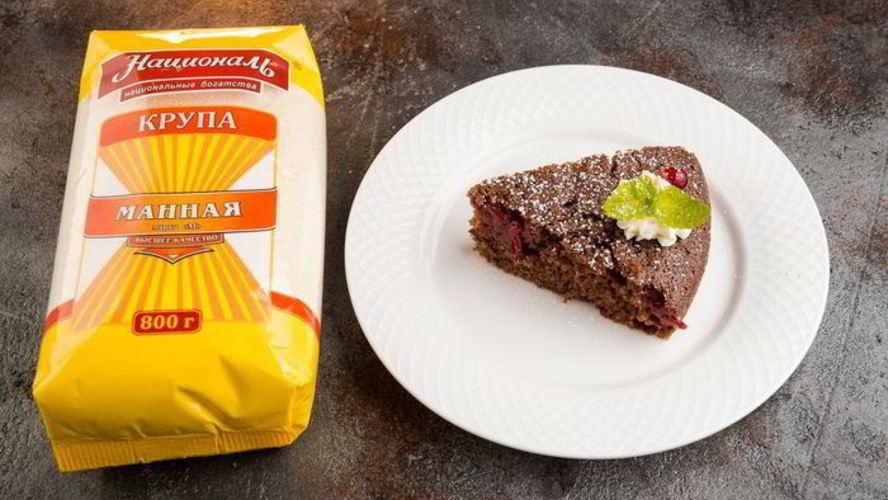 Рецепт манника клюква в шоколаде