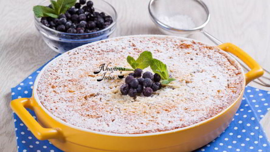 Рецепт манника с черной смородиной