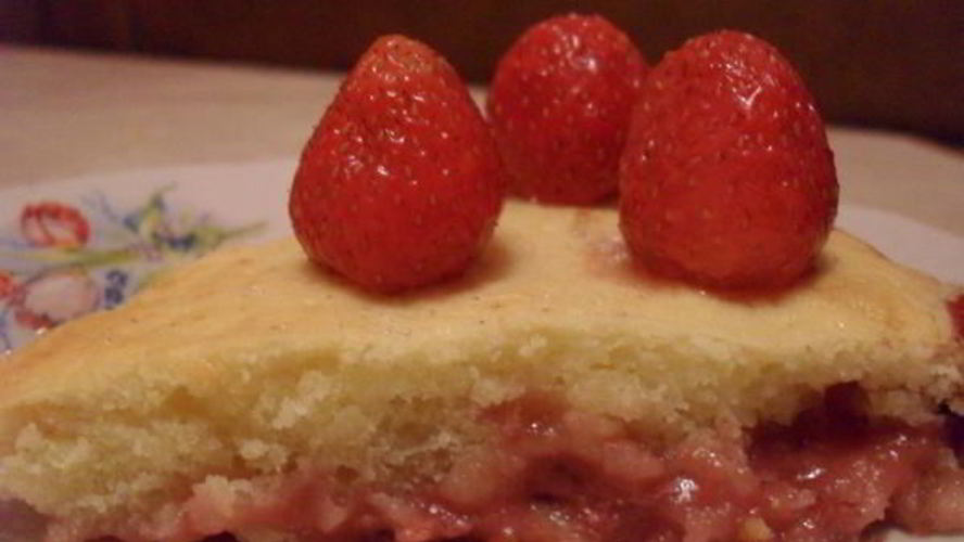 Рецепт манника с клубникой