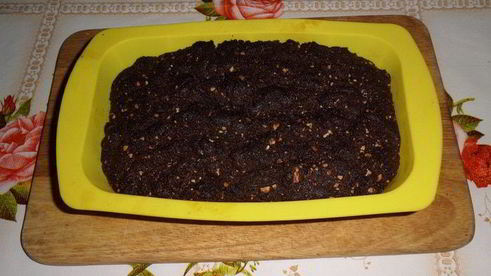 постный шоколадный манник с миндалем