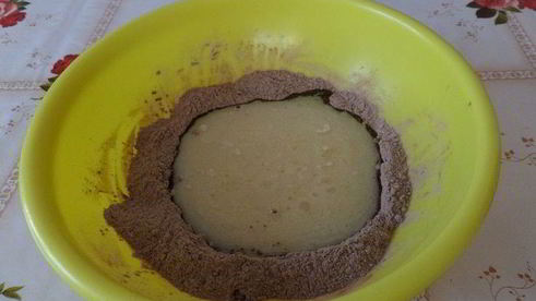 постный шоколадный манник с миндалем