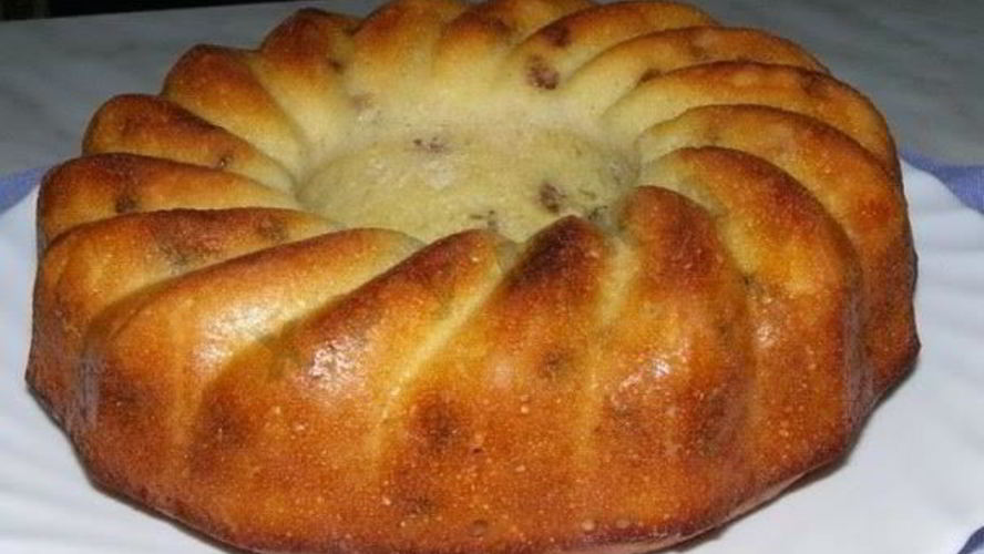 Рецепт простого манника на кефире с кокосовой стружкой без муки