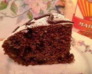 Шоколадный манник с черникой и кедровым орехом