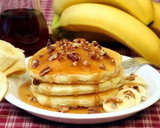 Банановые оладьи на молоке