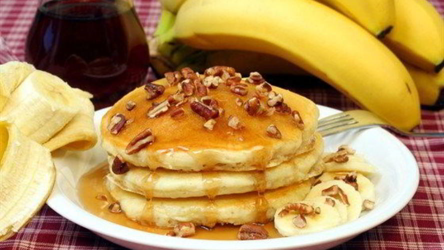 Рецепт банановых оладий на молоке