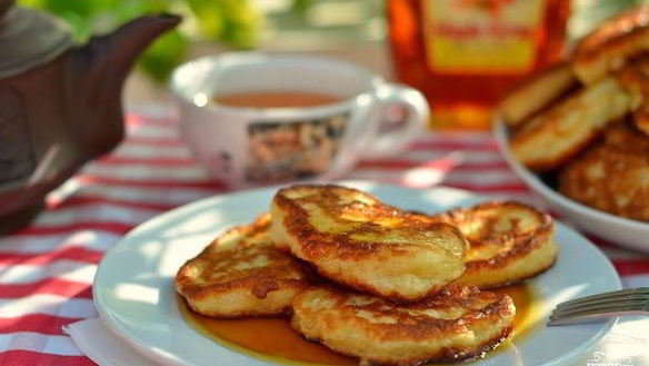 Рецепт Дрожжевых оладий с яблоками