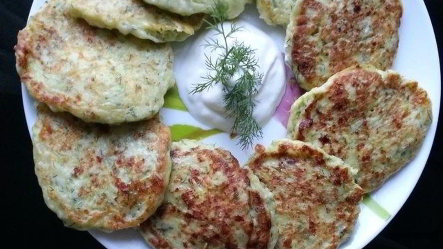 Рецепт кабачковых оладий с творогом