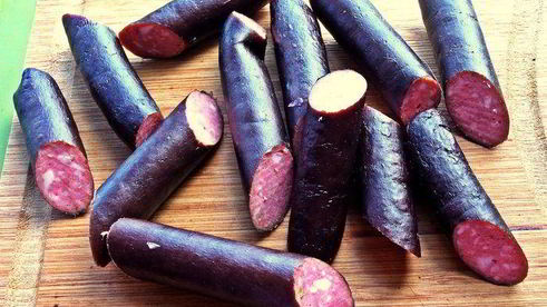 картофельные оладьи с колбасками