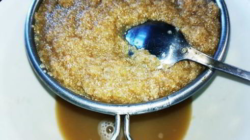 картофельные оладьи с сазаньей икрой