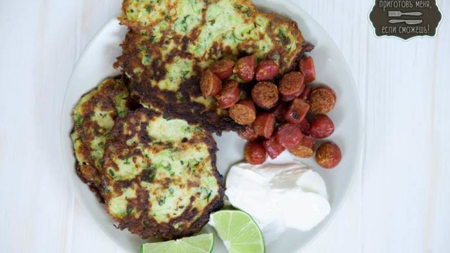 Рецепт оладий из кабачка с сыром