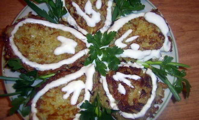 Оладьи из картофельного пюре