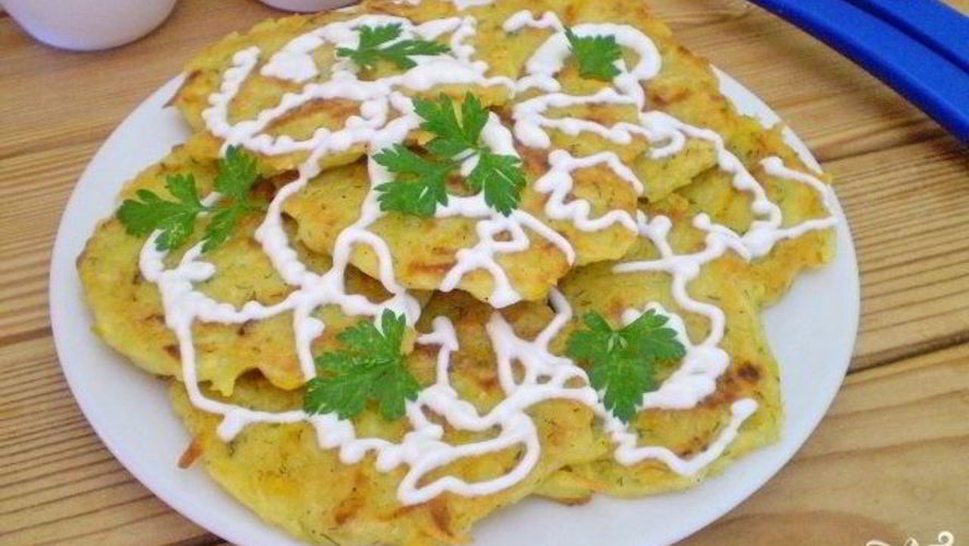 Рецепт оладий из тыквы с картофелем