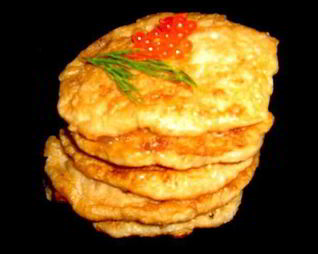 Оладьи оригинальные из лососевых молок