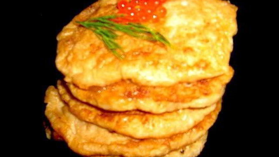 Рецепт оладий оригинальных из лососевых молок