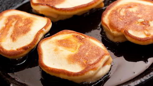 оладьи с персиками