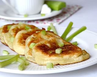 Оладьи с ревенем