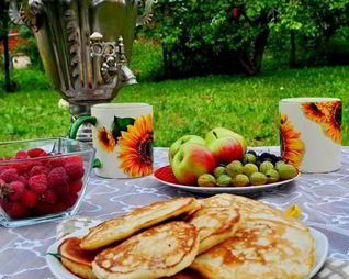 Оладьи с яблоками