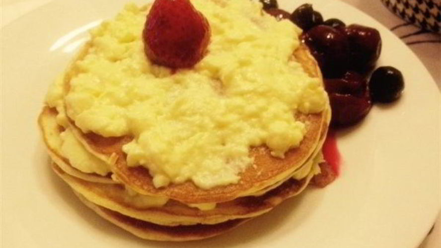 Рецепт овсяных оладий без муки с заварным кремом