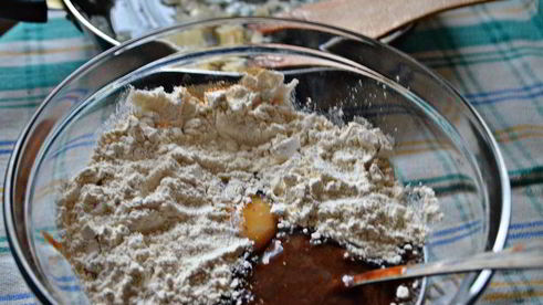 печеночные оладьи в кабачках