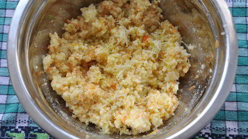 пшенные оладьи с яблоком и морковью