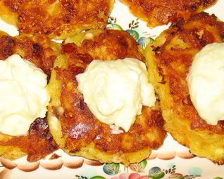 Сырные оладьи