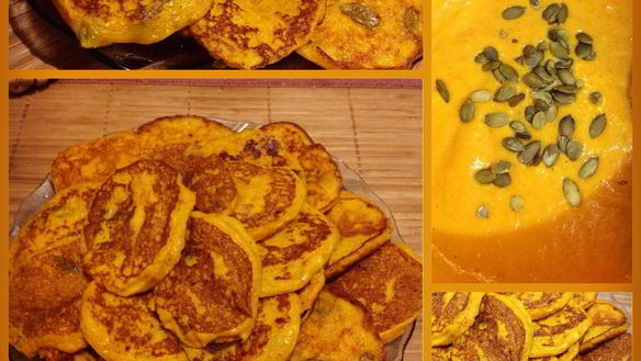 Рецепт Тыквенных оладий с отрубями и семечками