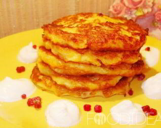 Тыквенные оладьи с творогом