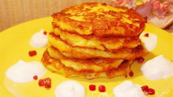 Рецепт Тыквенных оладий с творогом
