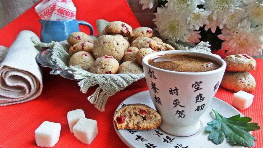 Рецепт гречневого печенья с брусникой