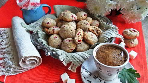 гречневое печенье с брусникой