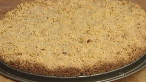 кукурузное печенье с клубничным соусом