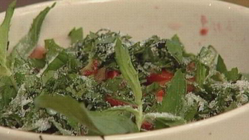 кукурузное печенье с клубничным соусом