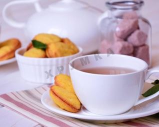 Кукурузное печенье с мятным ганашем