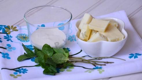 кукурузное печенье с мятным ганашем