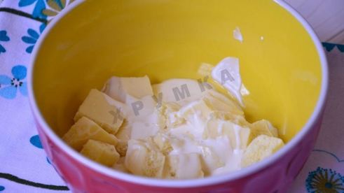 кукурузное печенье с мятным ганашем