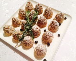 Новогоднее печенье Шишки