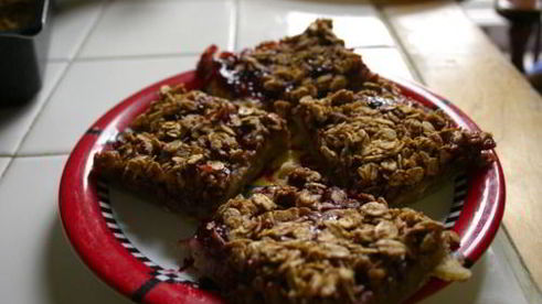 овсяное печенье с вареньем