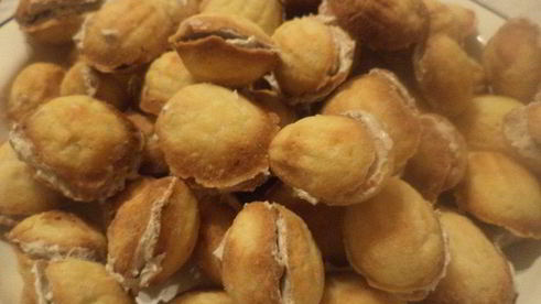 печенье орешки с халвой