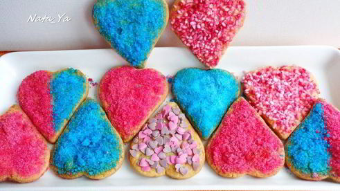 печенье сахарные сердечки