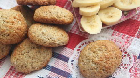 постное печенье бананы-кокосы