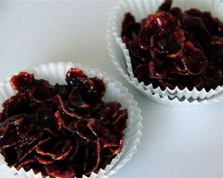 Шоколадное печенье с кукурузными хлопьями без выпечки