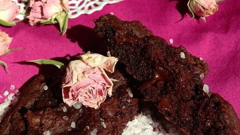 шоколадное печенье с морской солью