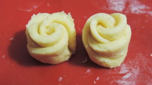 творожное печенье чайная роза