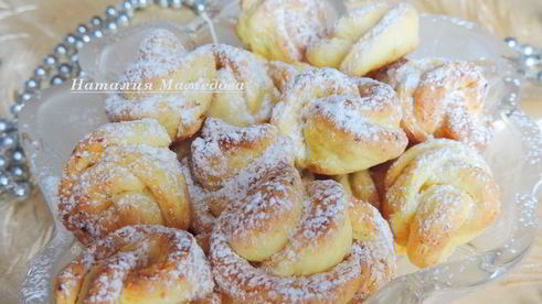 творожное печенье чайная роза