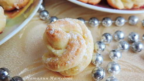 творожное печенье чайная роза