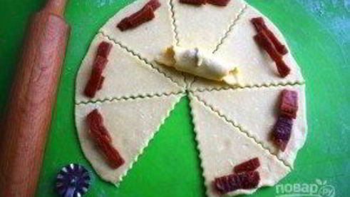 творожные рогалики с начинкой