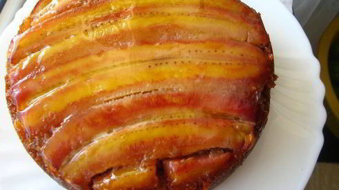 бананово-миндальный пирог