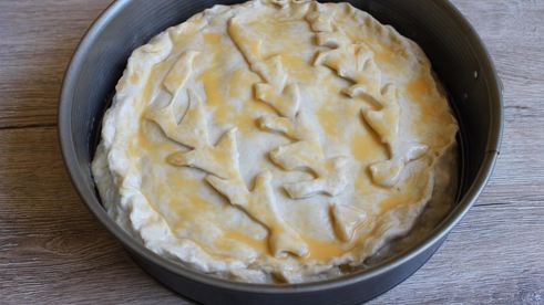 дрожжевой пирог с мясом без яиц