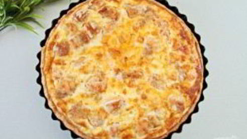 французский пирог киш с лососем